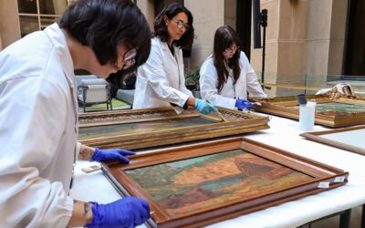 Facultad de Artes Uchile lidera restauración de histórica colección pictórica del Banco Central