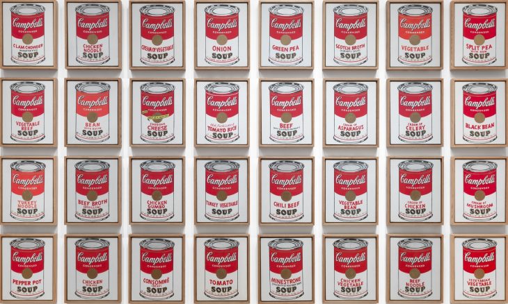 Latas de sopa Campbell’s (1962). Andy Warhol.